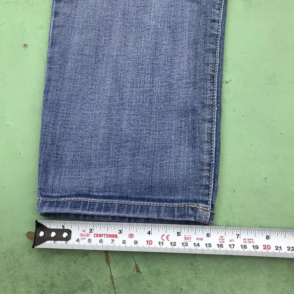 Refuge Women Mid Rise Distressed Skinny Blue Jeans Medium Wash 12 Stretch Casual